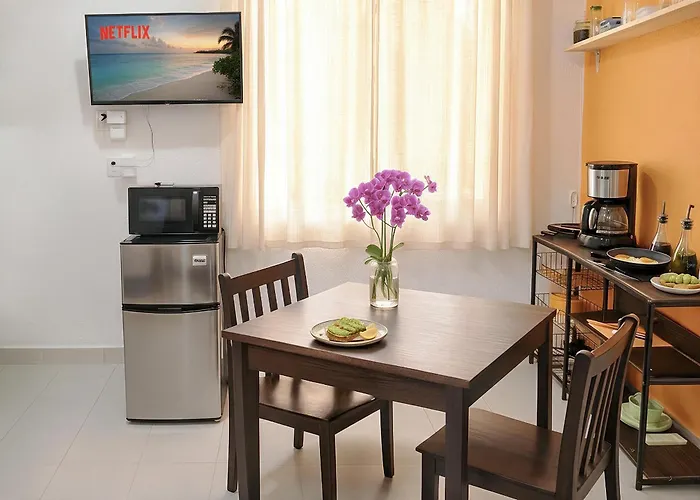 Quiet Mornings In Centro Playa, King & 2br Duplex Suites, Sleeps 2-8, Ado Bus 2 Min, 5th Ave 3 Min, & Cozumel Ferry 4 Min, Cenotes 20 Min, Kitchenette Wifi Ac Appartamento