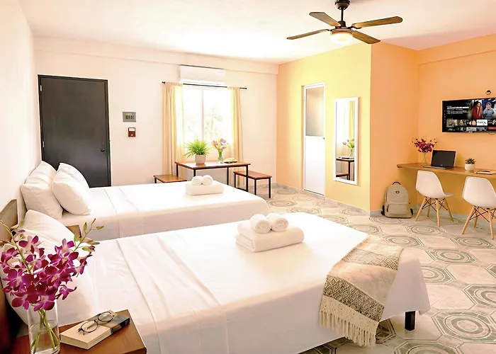 Quiet Mornings In Centro Playa, King & 2br Duplex Suites, Sleeps 2-8, Ado Bus 2 Min, 5th Ave 3 Min, & Cozumel Ferry 4 Min, Cenotes 20 Min, Kitchenette Wifi Ac Appartamento *